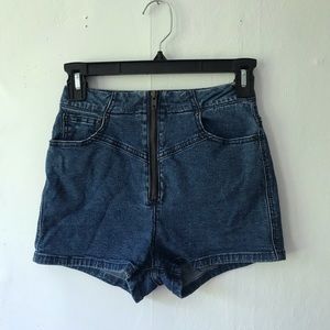 70’s Inspired Dark Wash Jean Shorts